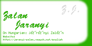 zalan jaranyi business card